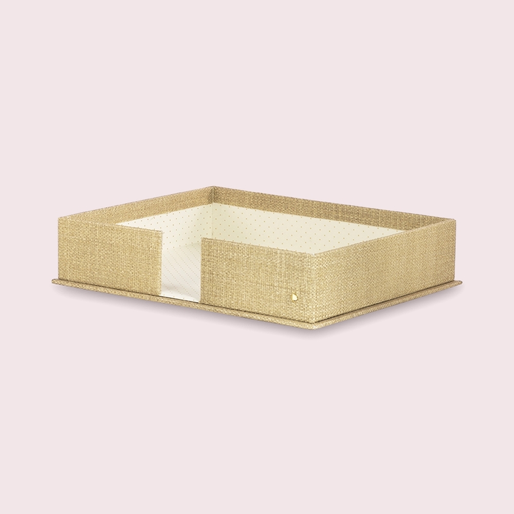 Kate Spade Grass Cloth Letter Tray